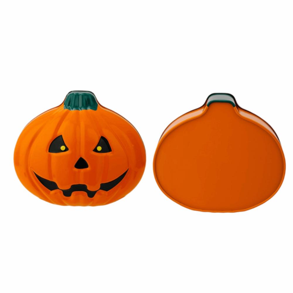 Decorative Halloween Pumpkin Face Tinplate Box Cartoon Pumpkin Face Cookie Box Party Supply