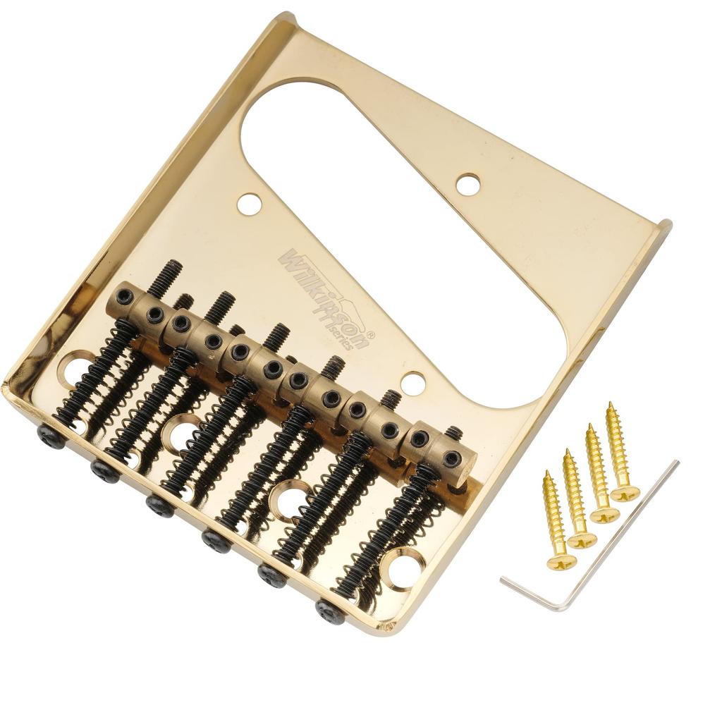 Wilkinson WOT02 String Pitch Vintage Telecaster бридж с латунными седлами для TL Electric Gold 10,8 мм 6-позиционная гитара,
