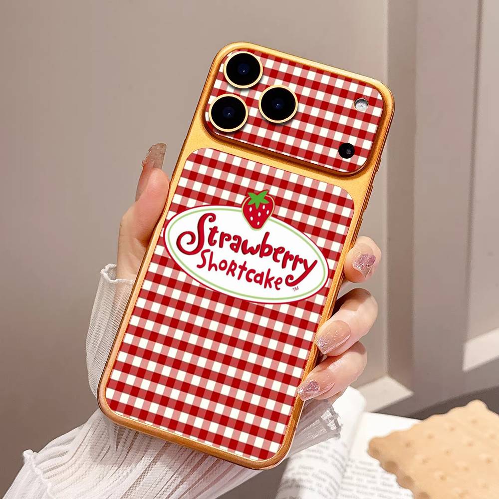 Анимированный S-Клубничный S-Шорткейк Для iPhone 17 Pro 17 Pro Max Задняя Обклейка-Наклейка Защитная Наклейка