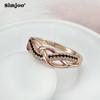 SIMJOO Pop Кольцо цвета розового золота Модное женское кольцо с цирконом в обертке
