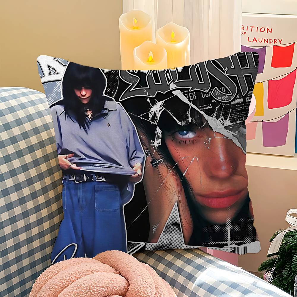 Pop Singer B-Billie Pillow Cover For Bedroom Room And Living Room Sofa Decorative Cushion Cover