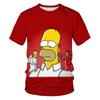 Летний тренд: Детская футболка The Simpsons с 3D-печатью, короткий рукав