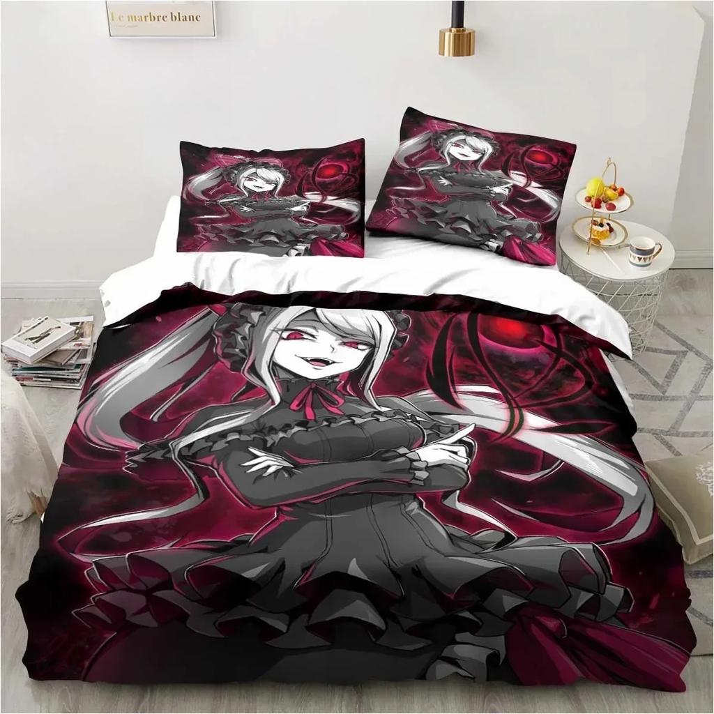 Albedo Overload 3D Print Bedding Set Single Twin Full Queen King Size Bed Set Adult Kid Bedroom Hentai Anime Girl Bedding Gift