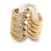 Ring Gold Plated 'Ariane' Golden White