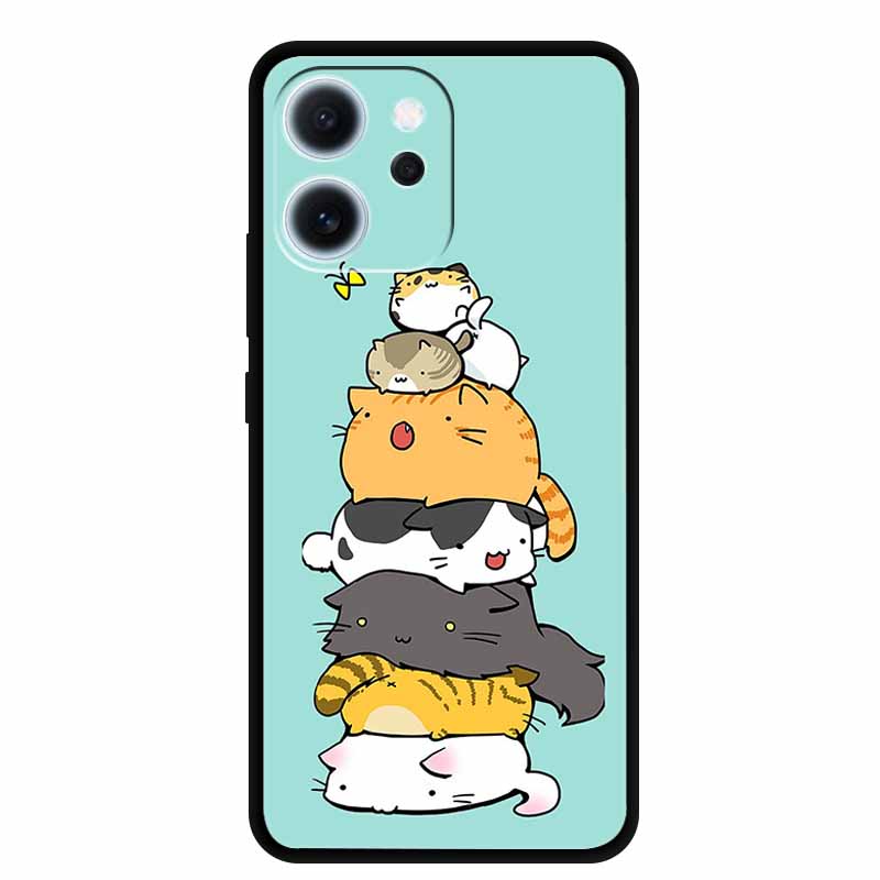 Чехол Funda Для Oppo Reno15F Мягкий Бампер Силиконовый Эстетичная Задняя Крышка Для Oppo Reno 15F Защитный Ударопрочный Чехол Oppo Reno15F