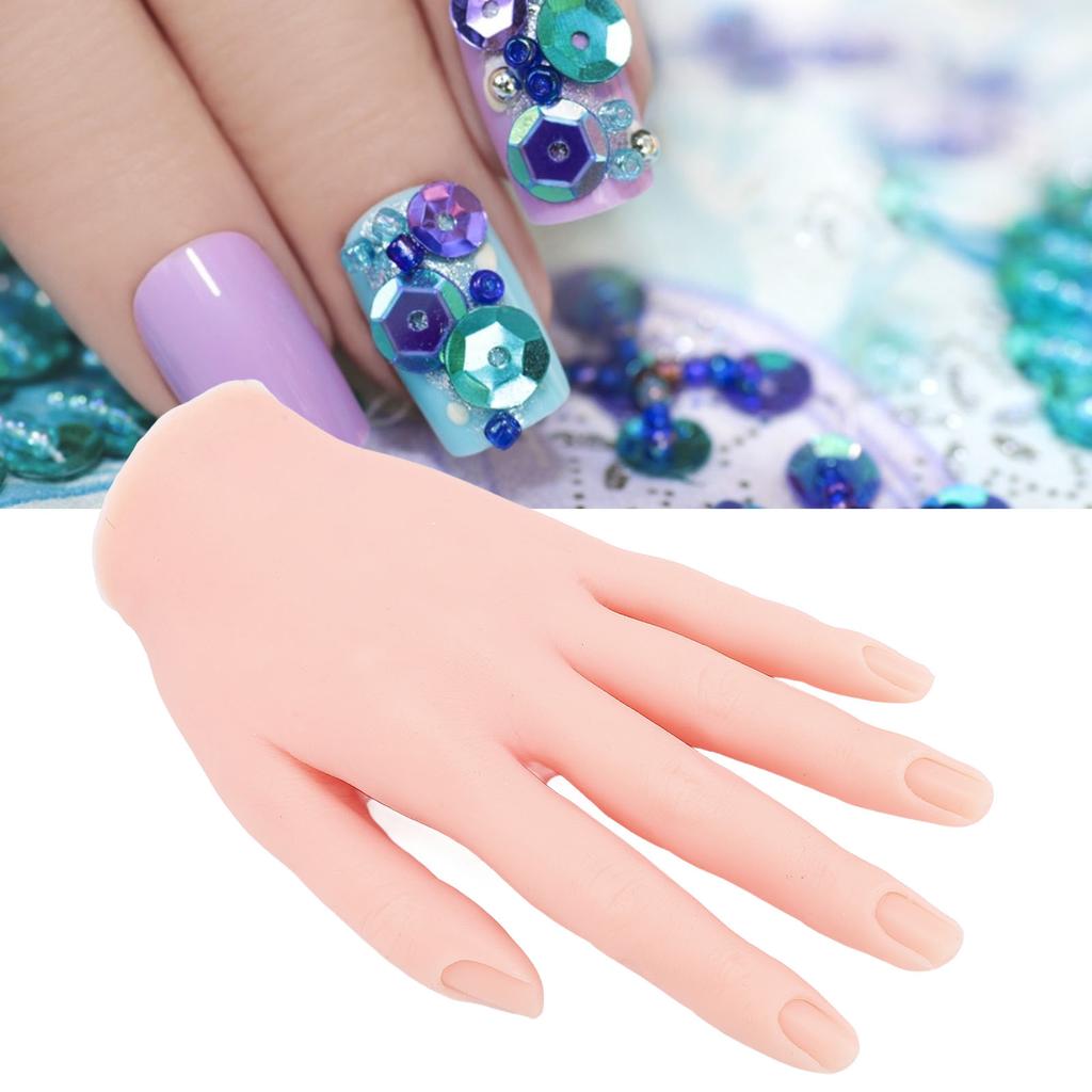 Практика Рука для ногтей Силиконовый женский манекен в натуральную величину Модель Левая рука для начинающих Салон Arti