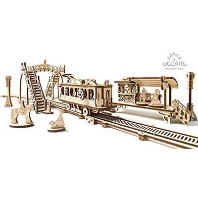 UGEARS Механическая серия «Трамвайная линия» Механическая деревянная модель Набор 3D-пазлов в сборе