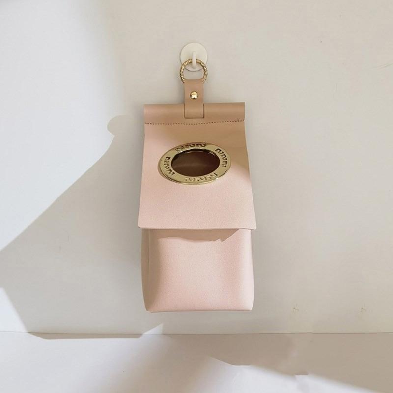 Leather Toilet Tissue Box easy installs Not Damage Wall Hanging Roll Case Paper Towel Holder for Kitchen Bathroom Use