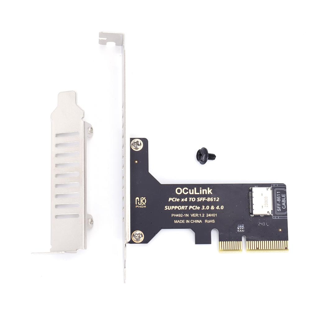 PCI-Express4.0 16x PCIE Detachable To 1/4 Oculink Split Expansion Card for U.2 SSD EGPU External Graphics Card Dock