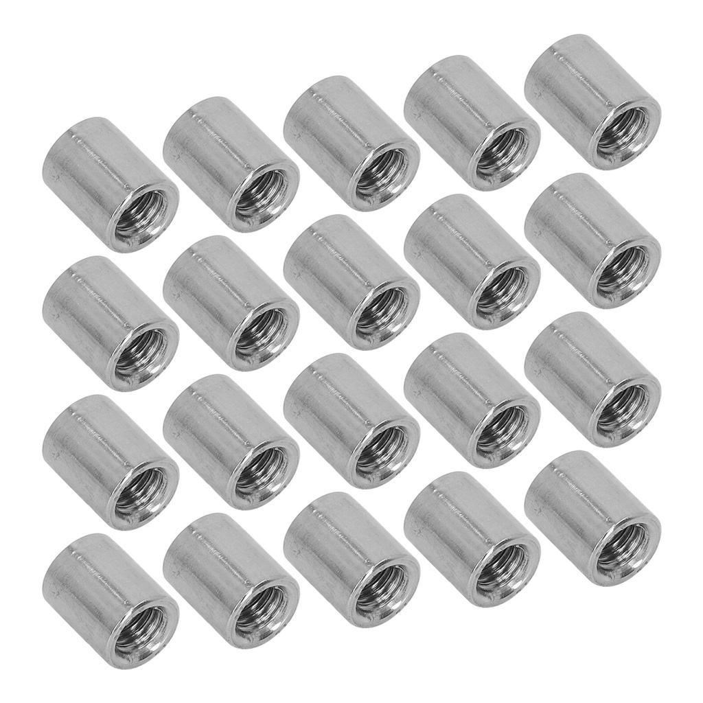20Pcs M8 Female Thread Coupling Nut Kit Stainless Steel Rugged Threaded Coupling Nut Kit for