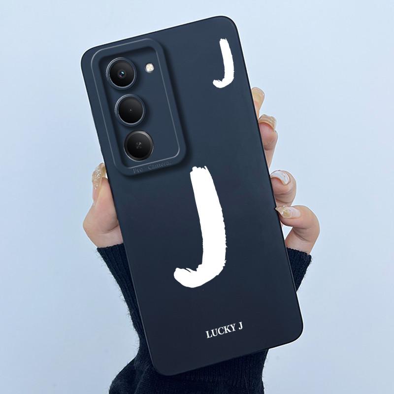 For Xiaomi Redmi 15 5G Cover Case Cute Initial Letters Couple Silicone Soft Matte Phone Bumper for REDMI15 5G Shockproof Casing
