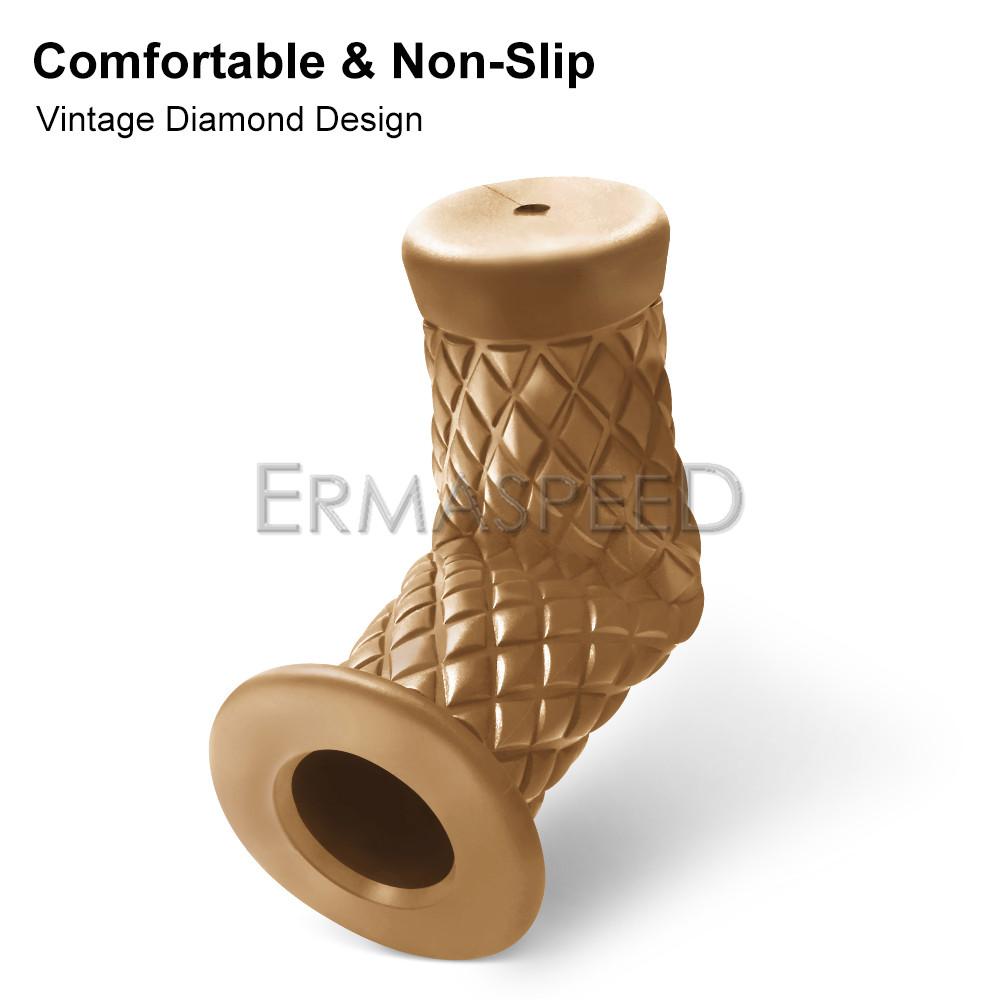 Ретро мотоциклетные ручки, универсальные 7/8 "22 мм 24 мм, нескользящие резиновые ручки руля для мото скутера, мотокросса, мотоцикла