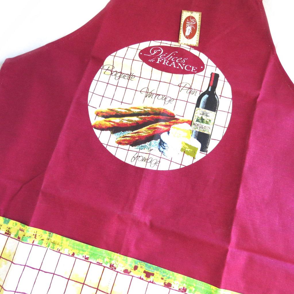 Les Trésors De Lily [M5535] - Дизайнерский фартук Terroir Français бордово-бежевый (Délices de France)