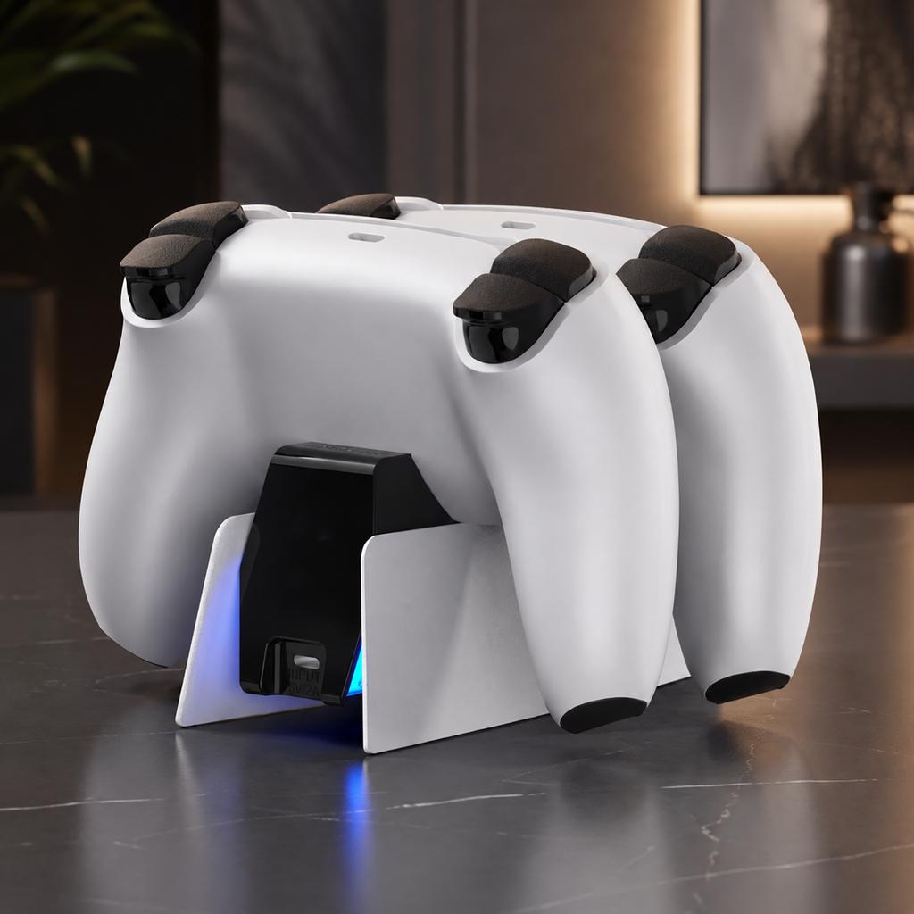 RGB-контроллер Зарядная станция для PS5 Двойное быстрое зарядное устройство RGB-индикатор Зарядная подставка Док-станция Игровые компоненты
