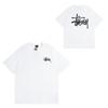 Mens Short Sleeve T-Shirt Loose Fit Round Neck Letter Print Casual Street Style Couples Top
