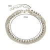 Multi-layer Rhinestone Inlaid Anklet Women Beach Sandals Barefoot Ankle Bracelet