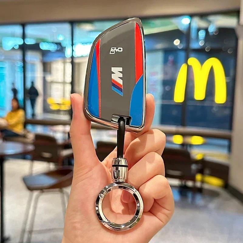 LOHCL1 Car Sticker Fashion ABS Car Key Cover Case Shell For BMW 1 2 3 5 7 Series X1 F48 X3 G20 X4 X5 G05 X6 F16 M40i M440i G02 G31 G23