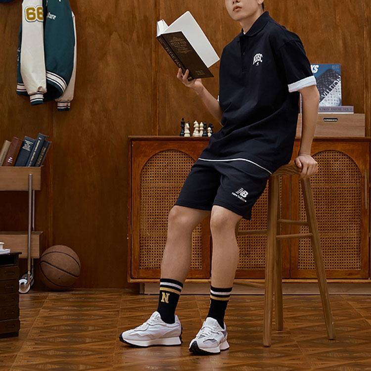New Balance Классическая футболка-поло Азиатский размер 'Черный' Мужская 5FD25363-BK