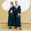 Роскошная двухслойная фланелевая ночная рубашка осень/зима 2022 года: Мужской жаккардовый халат и женский композитный халат большого размера