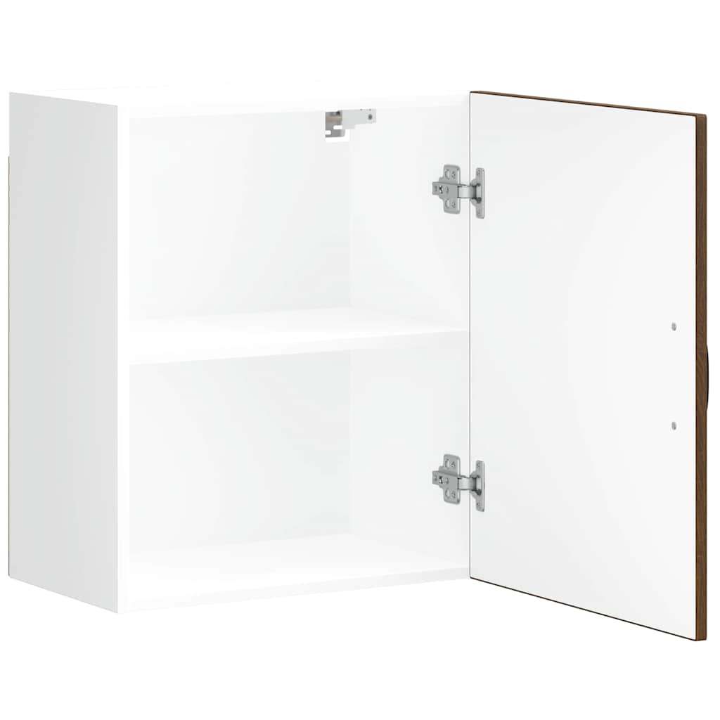 Kitchen Wall Cabinets 2 pcs Kalmar Brown Oak Look Particleboard
