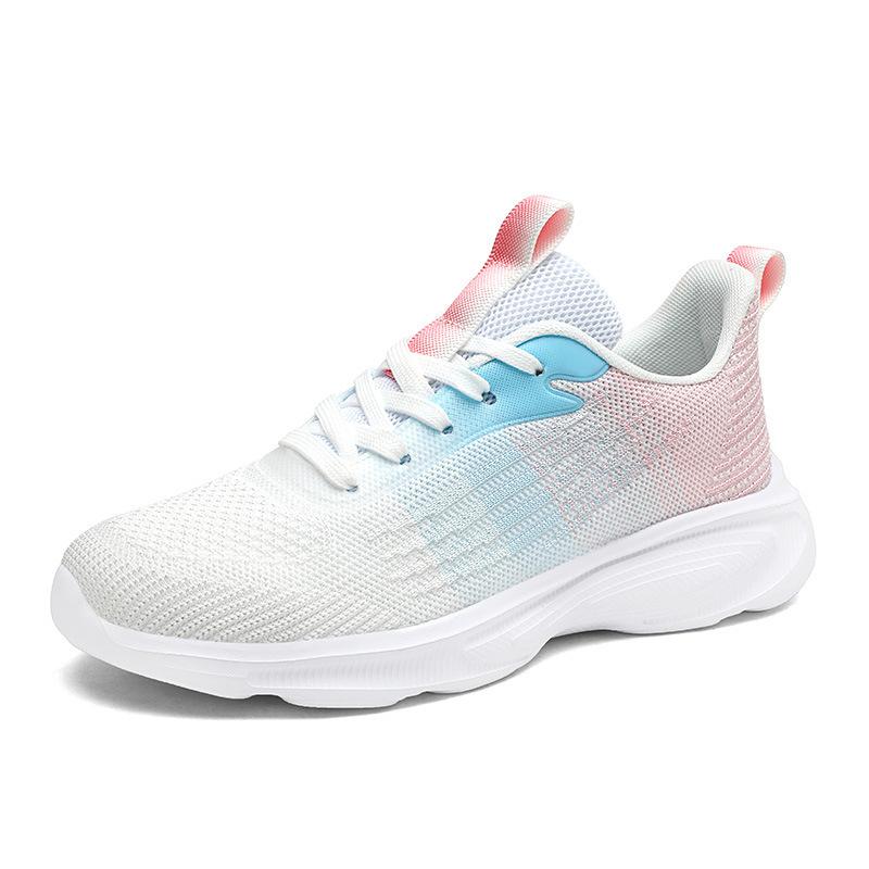 Мягкая подошва амортизирующих кроссовок постепенно меняет цвет в течение четырех сезонов, женская обувь с плетением Fly, спортивная обувь