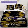 Baltimore Ravens Pattern Bedding uilt Set uilt Cover Pillowcase Home Decoration Birthday Gift (1*duvet cover + 2*pillowcase without core)