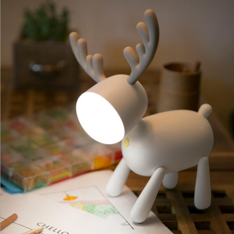 USB Reading Desk Lamp with Deer Light LED Charger (Brown)