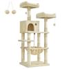 FEANDREA Cat Tower for Large Freestanding Cat Tower for Multiple Large Load Capacity Height PCT15BE Cats, Cats, Hammock, 20kg, 143cm,