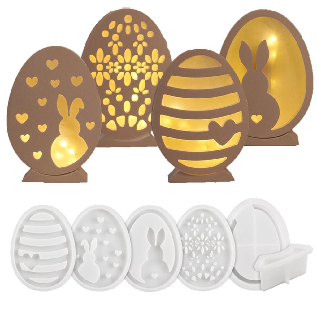 Silicone Mold Easter Silicone Mold Easter Egg Gypsum Mold Handicraft Silicone Six Piece Set