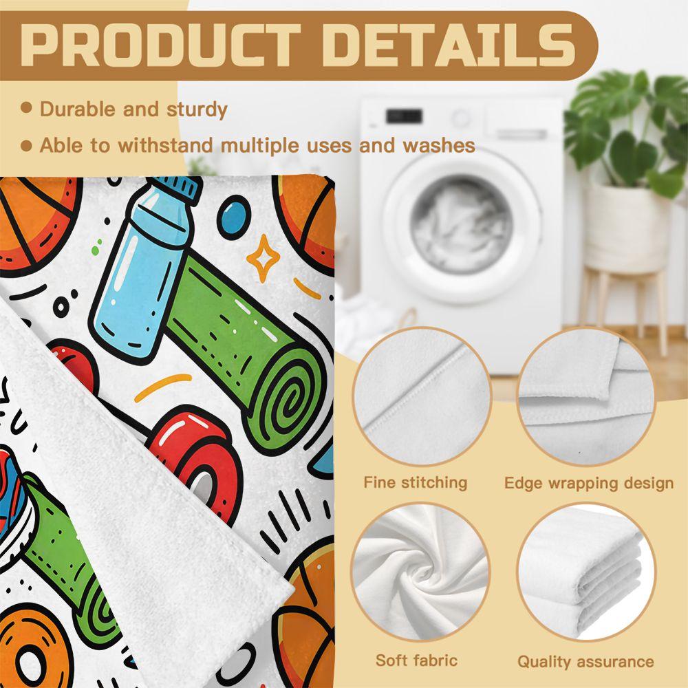 Basketball Sport Beach Towel Pool Towel Camping Towel Bath Towel Blanket HD Print Gym Travel Towel