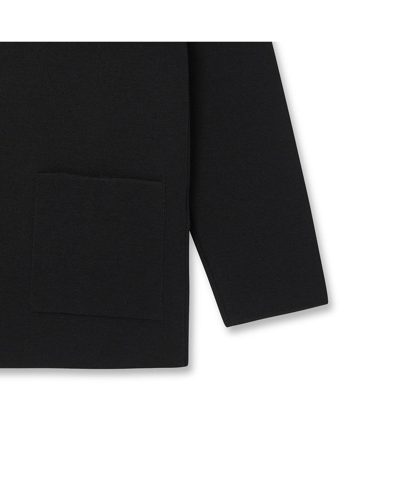 IOLO Merino Wool Milano Knit Blazer_Black