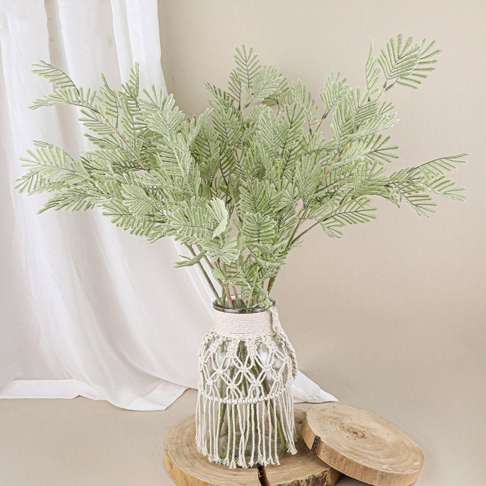 Elegant Artificial Mimosa Branch 75cm Fake Flower Simulation Mimosa Plant Shop Hotel Decoration