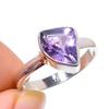 Натуральный розовый аметист драгоценный камень ручной работы серебро 925 пробы подарочное кольцо р.7 r3b10