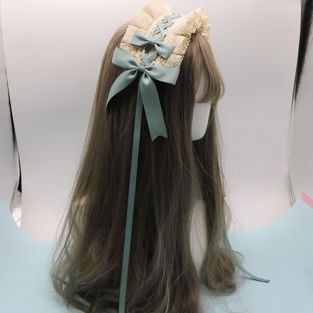 Lace Ribbon Lace Headband Hair Decor Headwear Sweet Bowknot Hair Hoop  Women