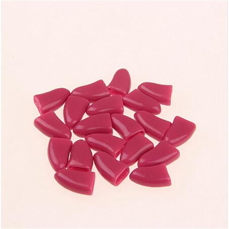 20 шт./лот, защита пола для пальцев домашних собак, колпачки для когтей, мягкие колпачки для лап + клейкие принадлежности для домашних животных