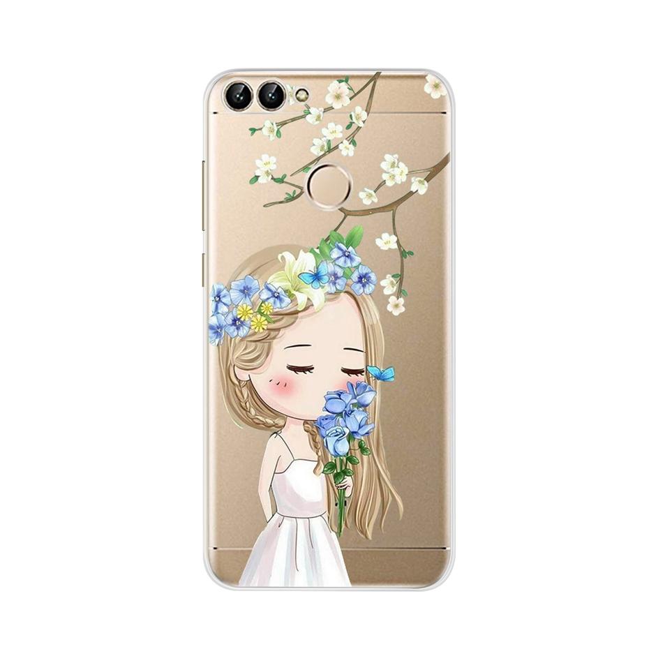 For Huawei P Smart 5.65inch Case Cute TPU Soft Silicone Back Cover Phone Case For Huawei P Smart 2018 FIG-LX1 PSmart Case