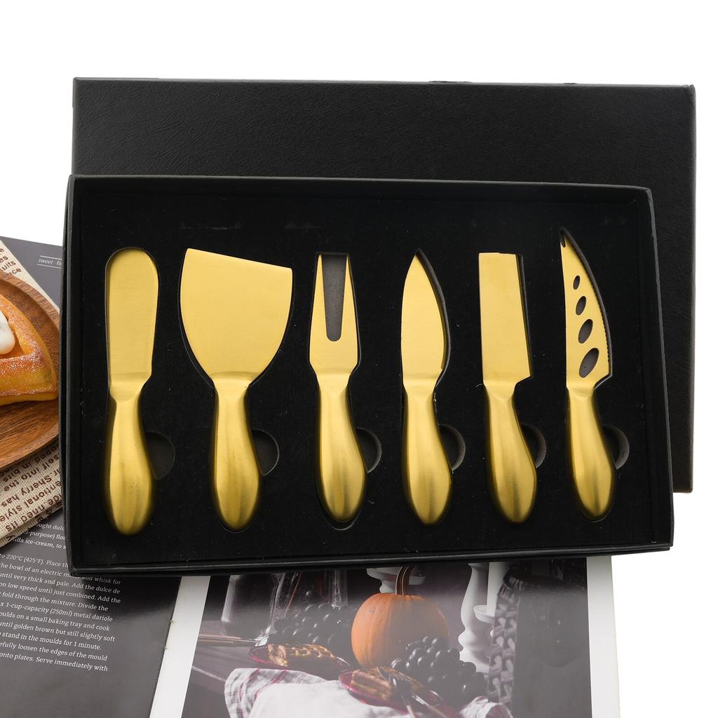 Premium Exquisite 4/6pc Cheese Slicer Cutter Knife Creative Sharp Knife Cheese Kitchen Tool Cake Spatula Butter Knife Cheese Set