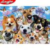 Diamond Embroidery Dog Full Square Drill Sale Diamond Painting Animals Cross Stitch