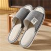 Home Linen Slippers For Men In Spring&Autumn Comfortable Bedroom Open-toed&Breathable Slippers Men's & Women's Shoes Summer
