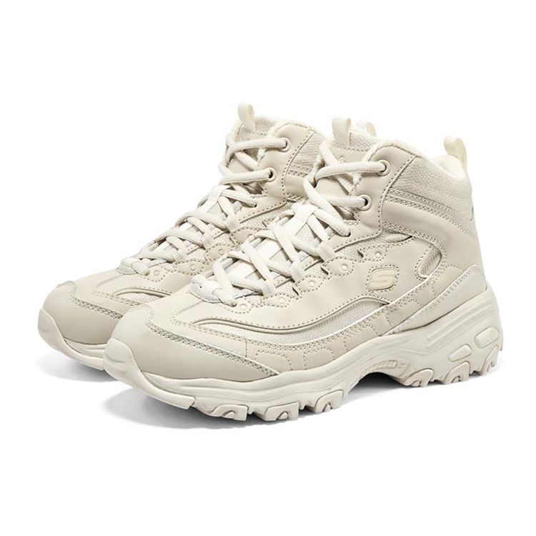 Skechers DLites 1.0 Сетчатые Удобные Спортивные Амортизирующие Прочные Высокие Повседневные Кроссовки Женские Бежевые 167569-NAT