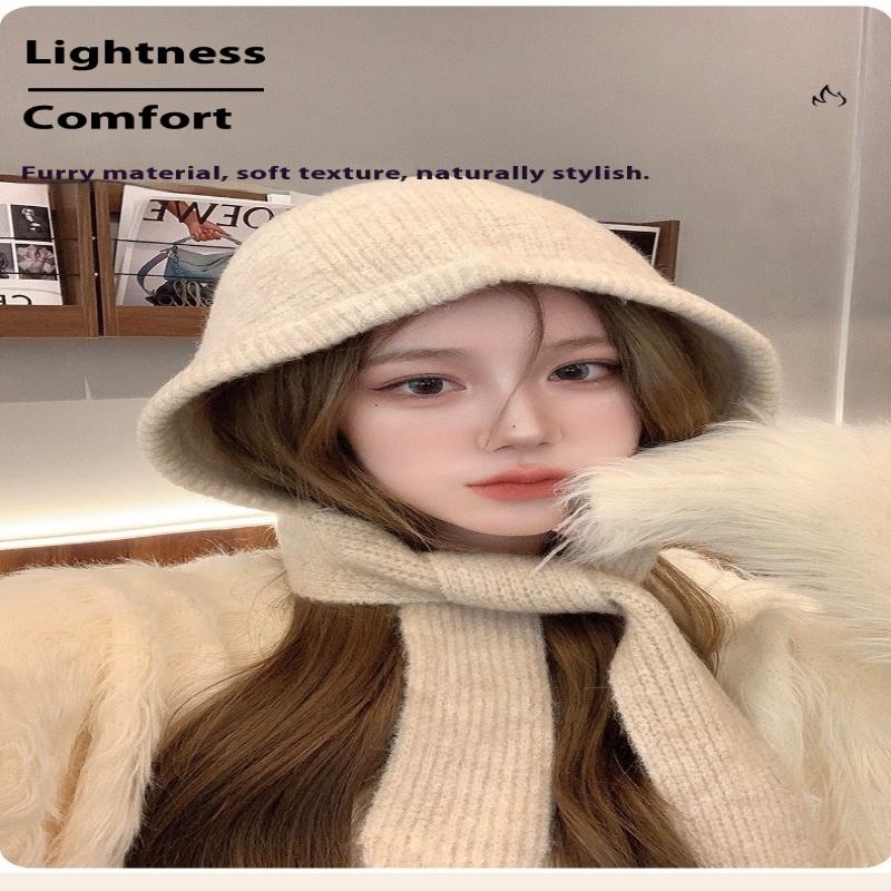 Корейский шарф-капюшон, шапка-балаклава, защита ушей, теплые шапки-бомберы, женские ретро-шапки с завязками и бантами, зимние аксессуары, вязаная шапка-закон