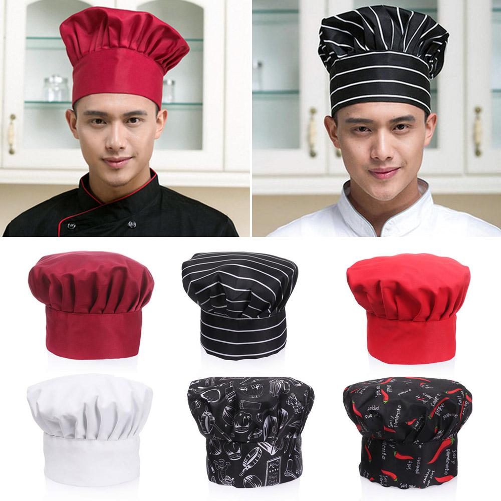 Fashion Kitchen Elastic Working Cap Adjustable Chef Hat Uniform Hat