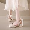 Женские сандалии в стиле Лолиты, летние классические женские туфли Мэри Джейн на высоком каблуке с квадратным носком, роскошные туфли для вечеринок из лакированной кожи