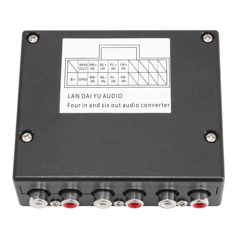 Car audio converter with 4-in 6-out 6-way high to low lossless docking Automotive equipment