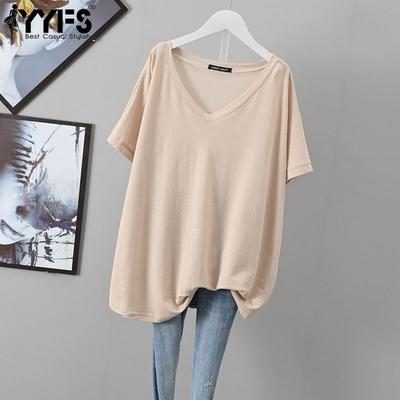 Женские модные повседневные летние весенние однотонные блузки и рубашки с v-образным вырезом и короткими рукавами с принтом