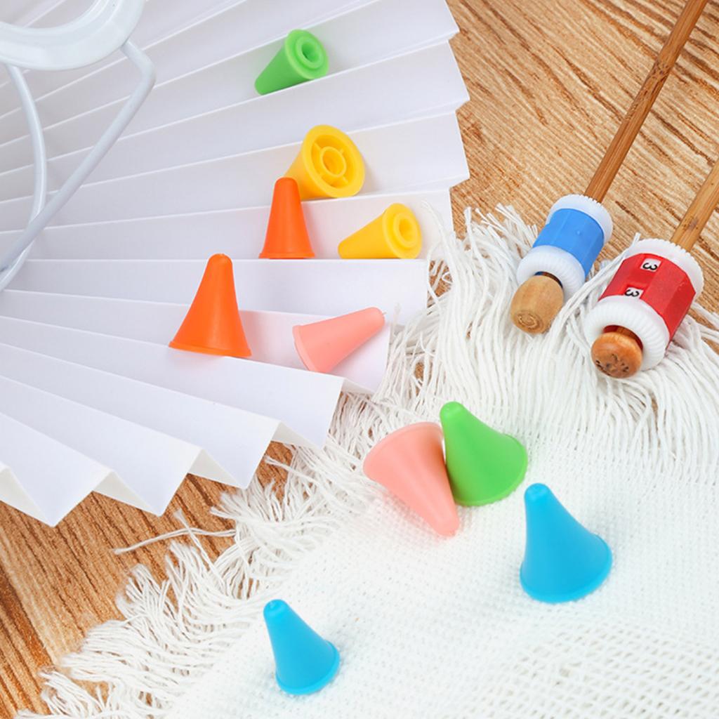 20 шт. Милые протекторы для кончиков спиц, Разноцветные протекторы для кончиков спиц, Стопоры для кончиков спиц, Держатель-колпачок