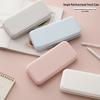 Матовая канцелярская коробка в стиле MUJI: Большой многофункциональный водонепроницаемый пластиковый пенал из ПП с отделениями