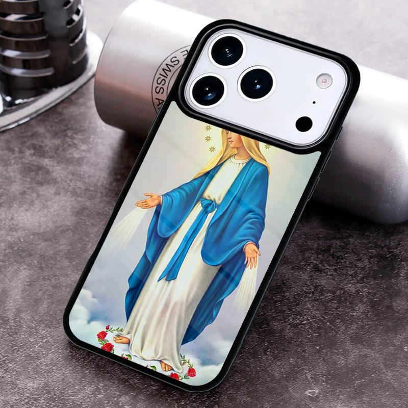 Чехол для телефона с изображением Девы Марии для iPhone 17,16e,15,14,13,12,11,Mini,Pro,MAX мягкий силиконовый чехол