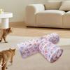 Cat Tunnel Hideout Activity Hanging Toy Ball for Indoor Cats Peeking Hole Kitten