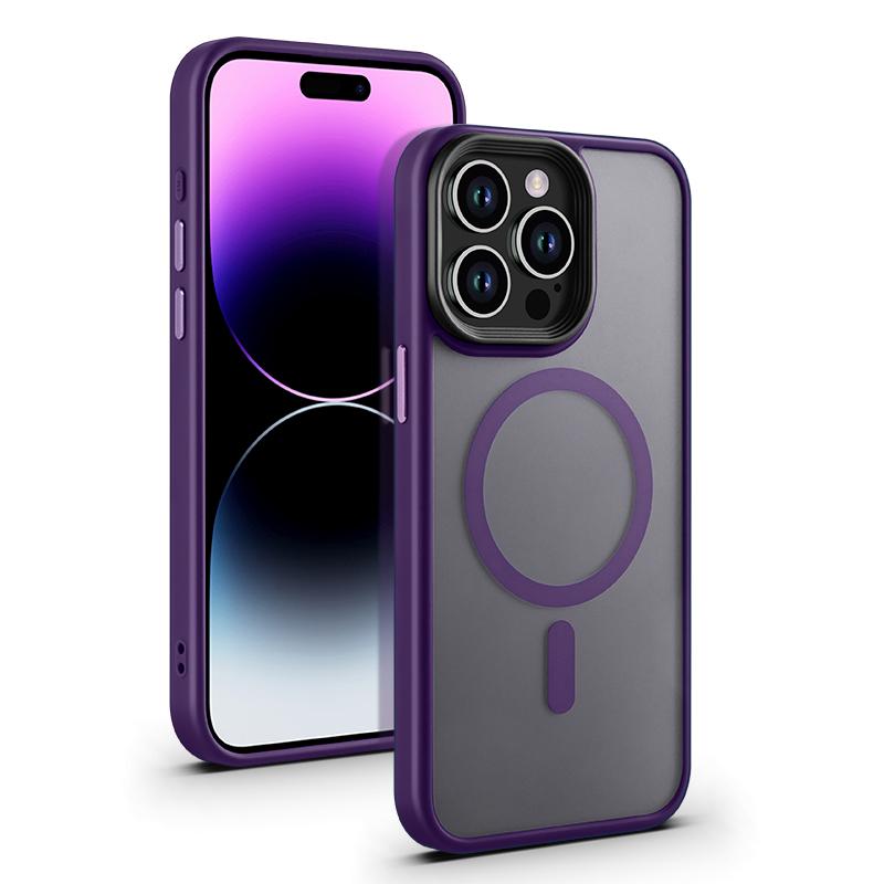 Для беспроводной зарядки Magsafe магнитный чехол для iPhone 15 14 Plus 13 12 11 Pro Max матовый ударопрочный бампер армированный жесткий задний чехол